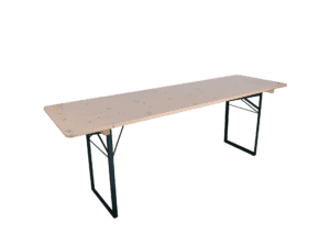 Houten statafel voor evenementen en feesten, ideaal voor standwerk en samenzijn.
