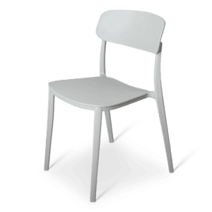 Witte statafelstoel voor evenementen en horeca.