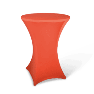 Statafel met elastische hoes voor evenementen en feesten.