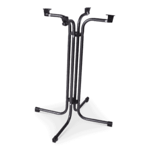 Zwart stalen statafelonderstel voor evenementen en horeca.