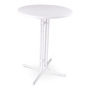 Moderne witte statafel, ideaal voor evenementen en feesten in België.