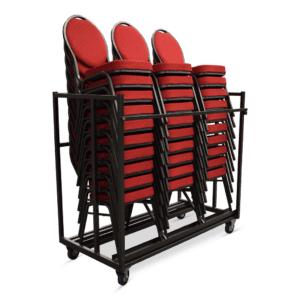 Transportkar inclusief stapelstoel Maas, 30 stuks, voor evenementen en catering.