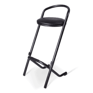 Comfortabele statafelstoel met rugleuning, ideaal voor evenementen en horeca.