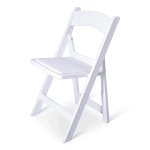 Witte statafelstoel, ideaal voor evenementen en feesten.