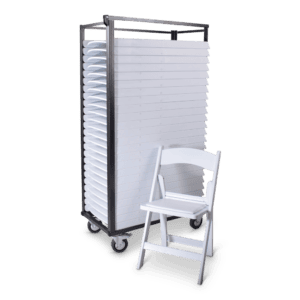 Transportkar inclusief klapstoel en resin Eems, 25 stuks.