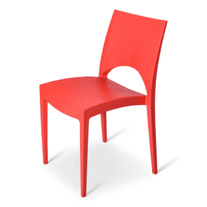 Rode houten stoel, ideaal voor evenementen en horeca, bij Statafelshop BE.