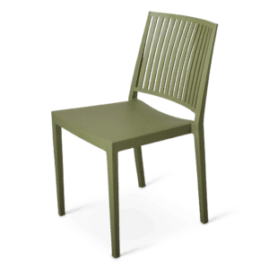 Elegante groene stoel voor evenementen en horeca.