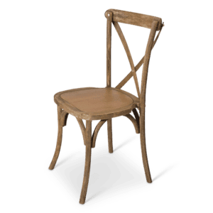 Houten stoel voor evenementen en feesten, ideaal voor tafels en zitplaatsen.