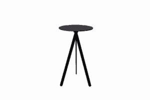 Zwarte statafel voor evenementen en feesten, ideaal voor horeca en catering.